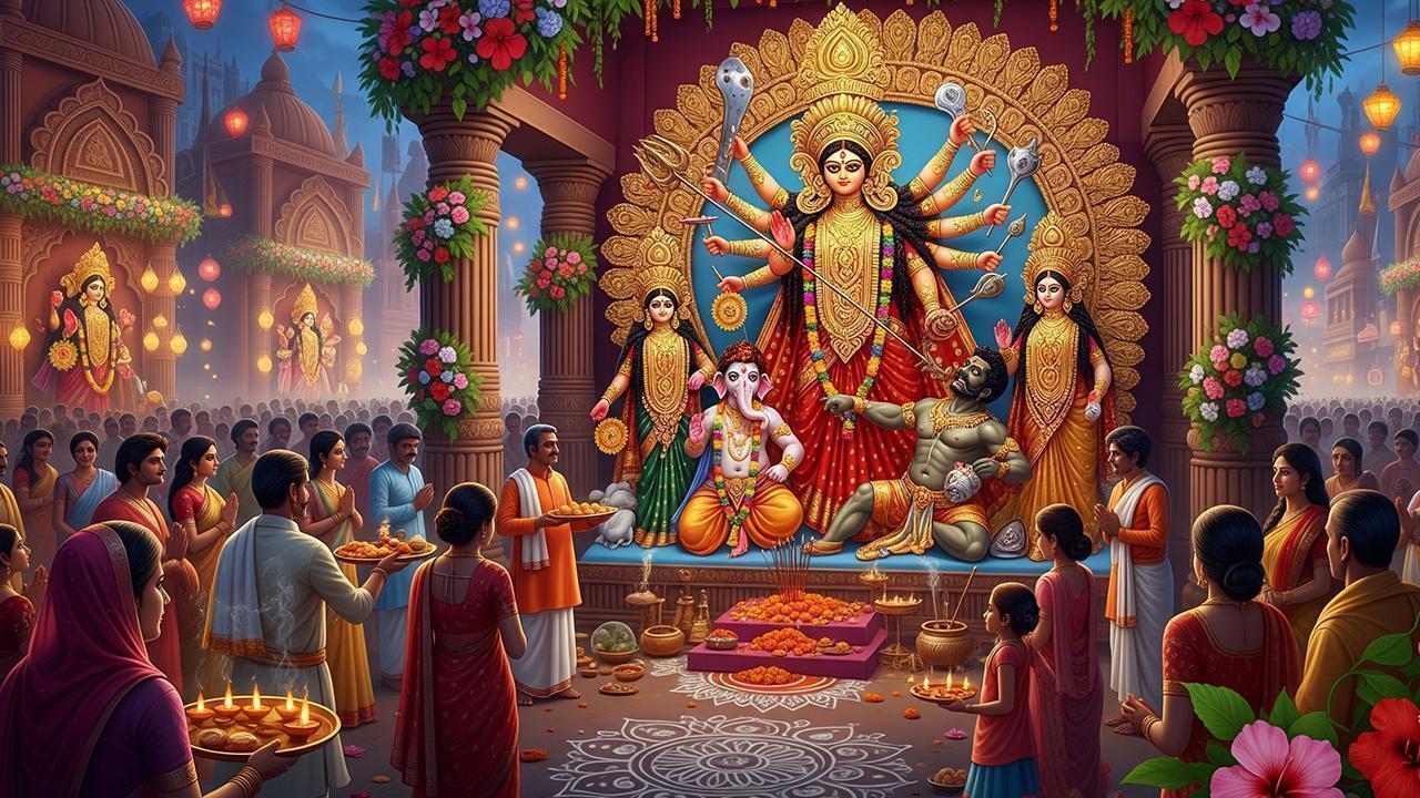 Durga Puja 2025  Celebrating Goddess Durga and the Triumph of Good Over Evil