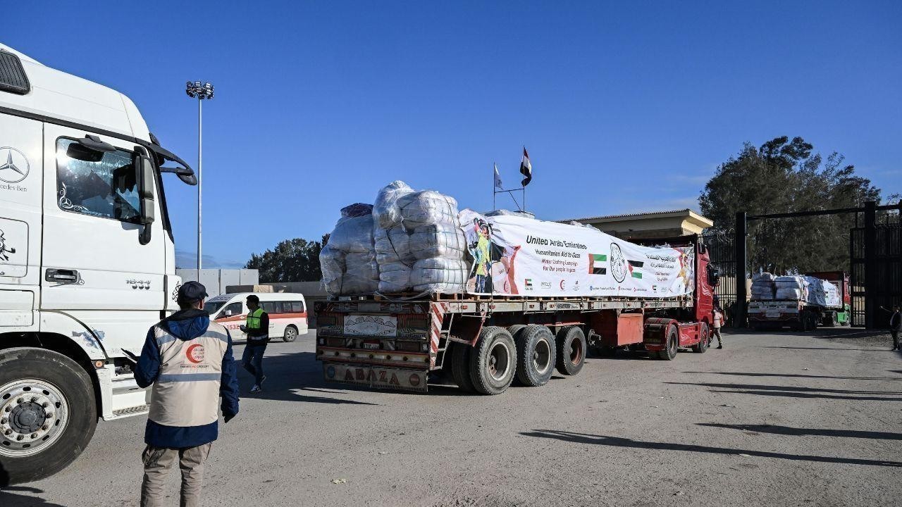 100 trucks carrying 1,442 tonnes of UAE aid entered Gaza since ceasefire