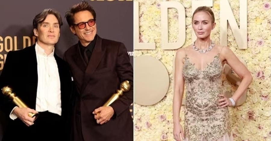 Oppenheimer triumphs, stars dazzle at Golden Globes 2024.