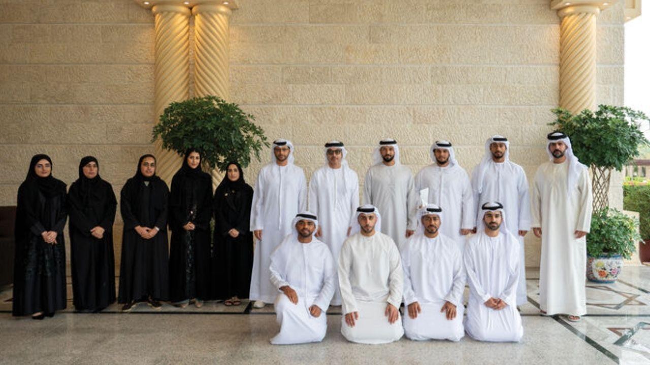 Hazza bin Zayed meets Federal Youth Authority, Al Ain Youth Council