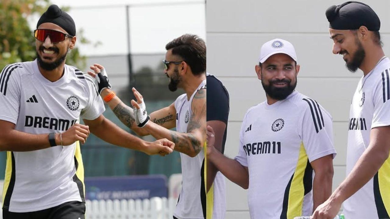 Arshdeep Pokes Fun at Harshit Rana During India's Dubai Practice