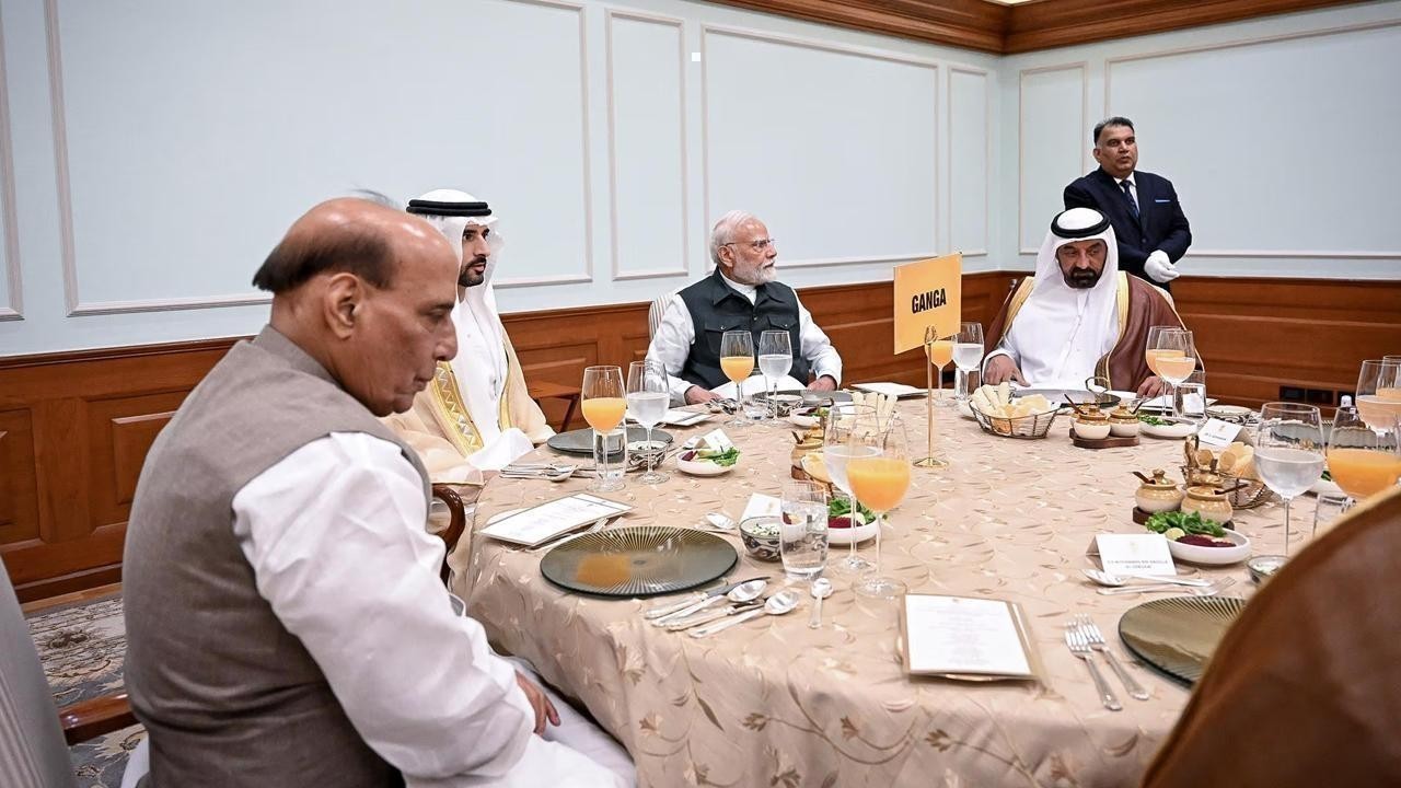 Sheikh Hamdan Attends Luncheon Hosted by Indian PM Narendra Modi