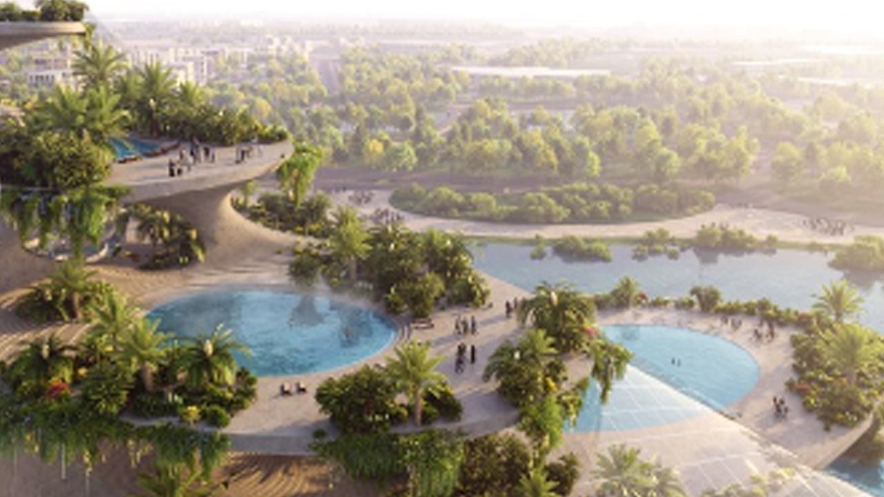 Dubai's new high-rise "Islands in the Sky" to feature floating gardens, cascading pools & more