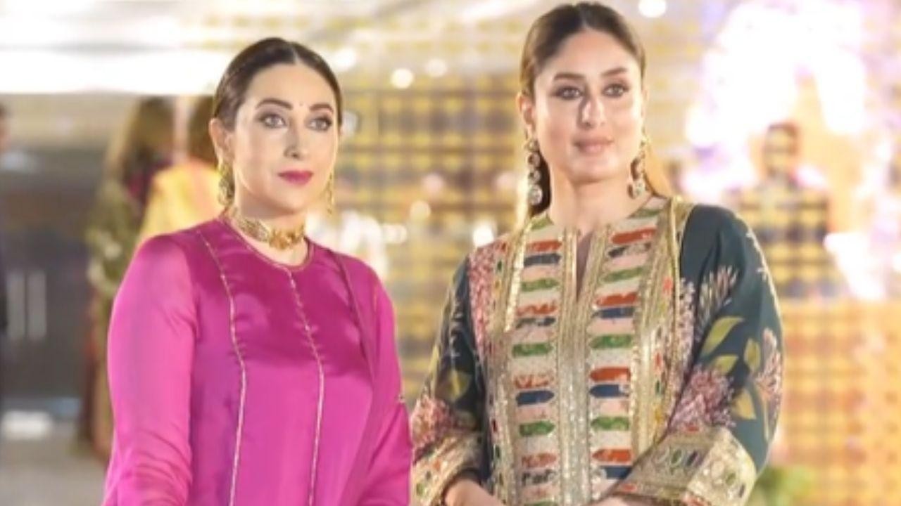 Kareena & Karisma shine at Aadar Jain's mehendi in stunning outfits