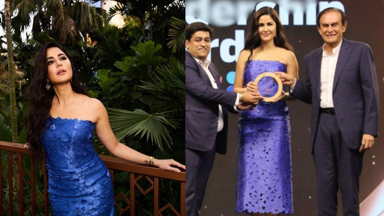 Katrina Kaif Stuns in a Blue Strapless Dress, Lighting Up Social Media Again