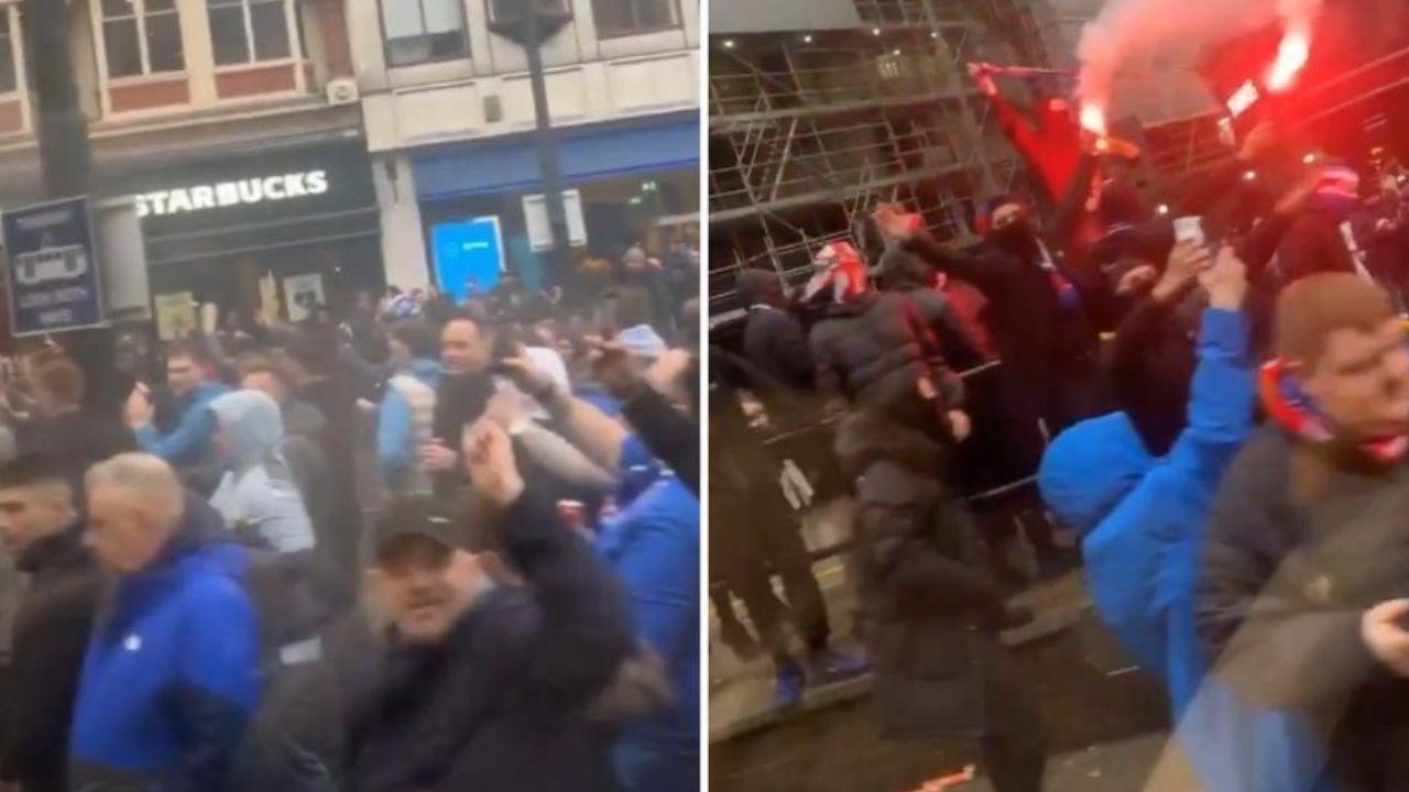 Rangers Fans Disrupt Manchester Ahead of Europa League Match with United