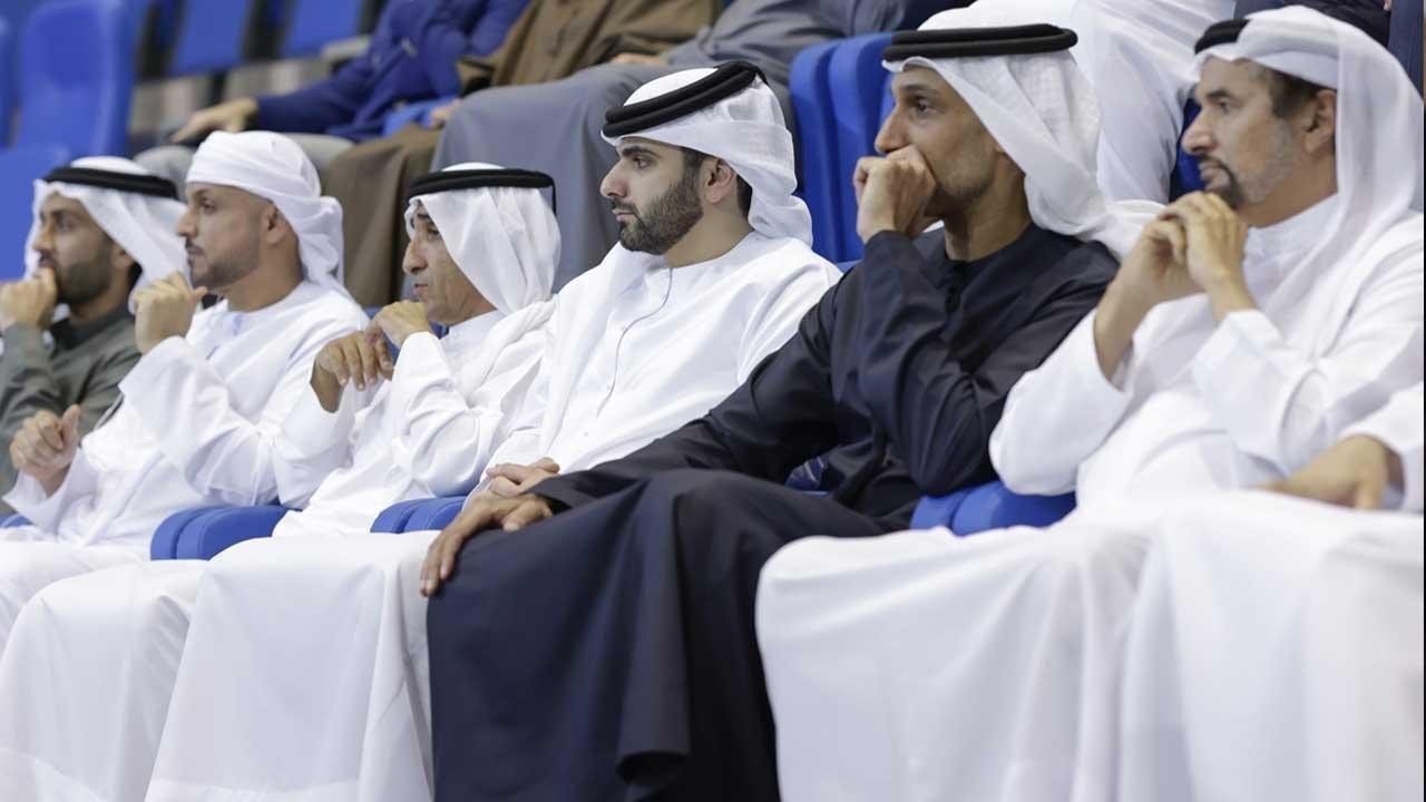 Mansoor bin Mohammed attends the 12th Nad Al Sheba Sports Tournament
