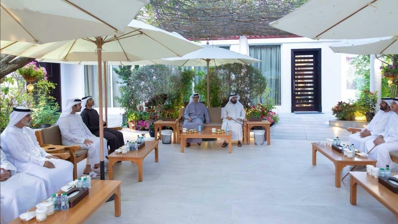 Mohammed bin Rashid meets Mansour bin Zayed at Al Marmoom