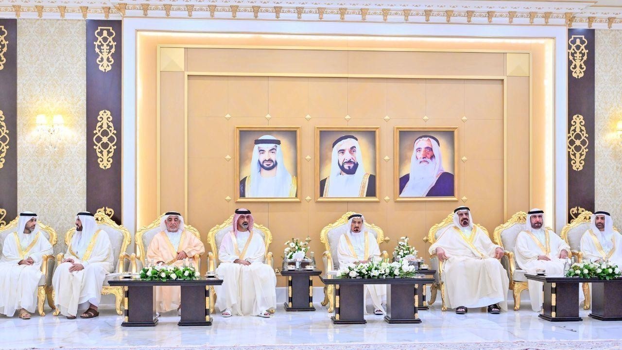 Sheikh Humaid and Sheikh Ammar Receive Eid Well-Wishers in Ajman