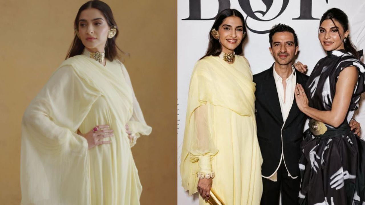 Sonam Kapoor Channels Vintage Charm in 1970s Chiffon Gown at BoF Gala