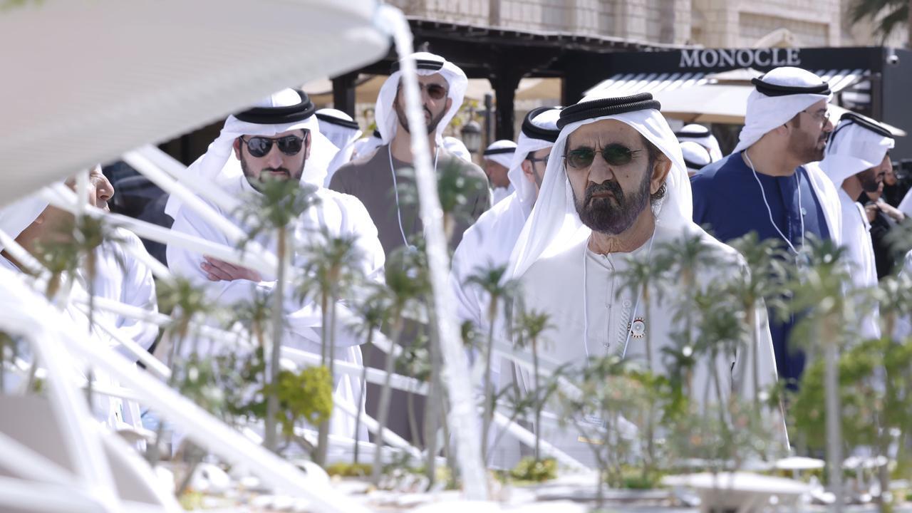 Mohammed bin Rashid reviews futuristic mobility system and Therme Dubai