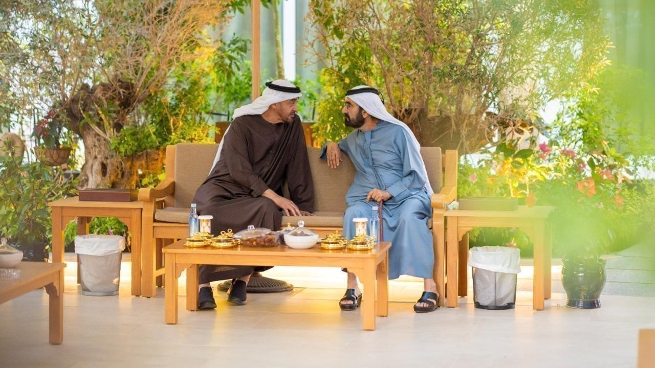 UAE President meets Mohammed bin Rashid at Al Marmoom, Dubai