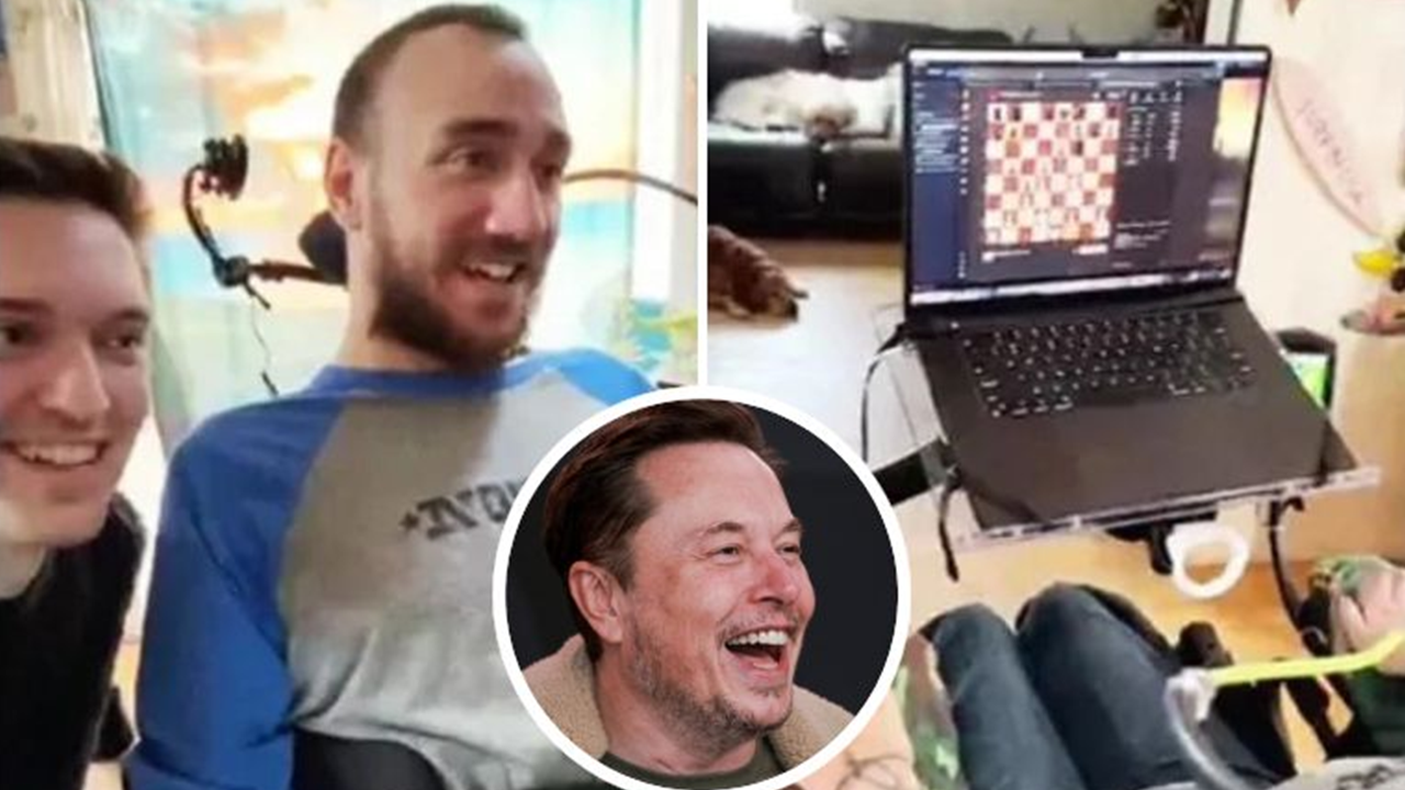 Man uses Elon Musk's Neuralink chip for mind-controlled play chess.