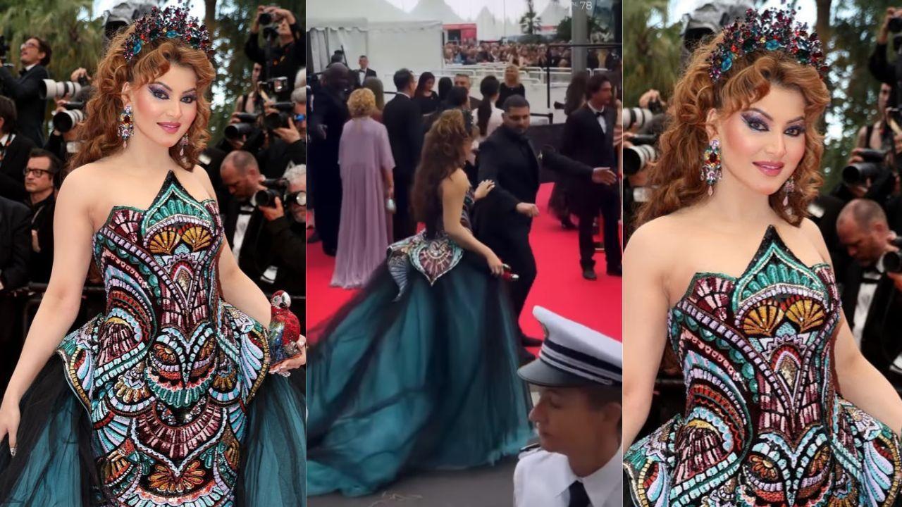 Urvashi Rautela Stuns at Cannes 2025 with Colorful Outfit