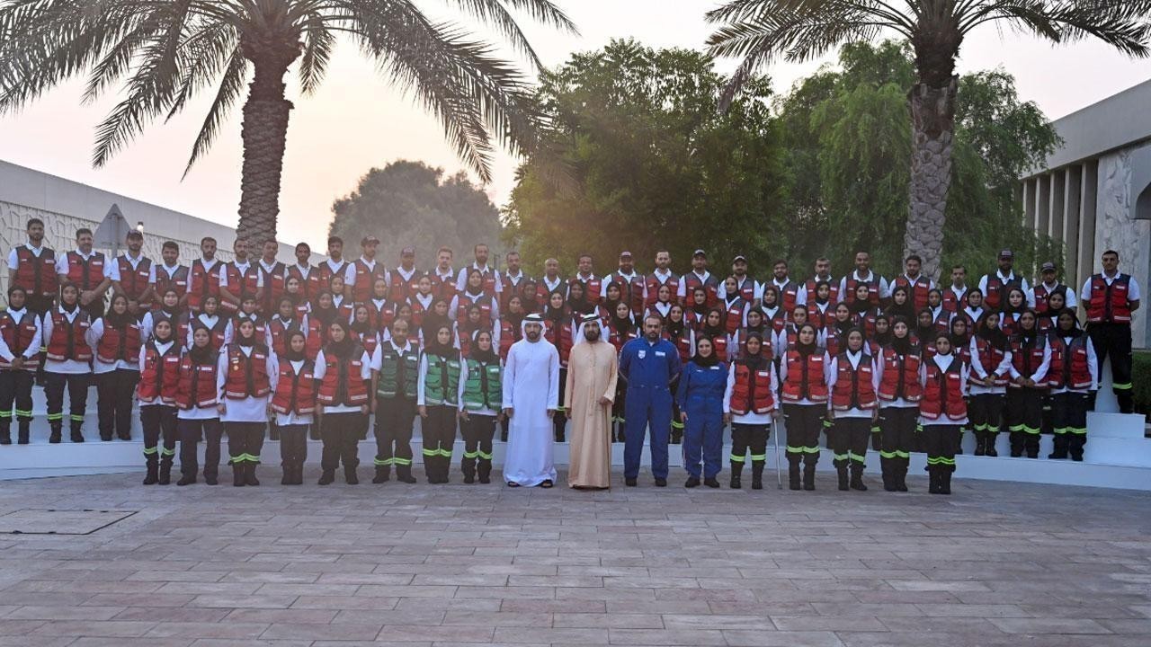 Ruler Mohammed bin Rashid Meets Dubai Ambulance Services Team with Hamdan bin Mohammed