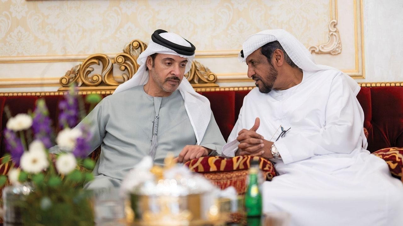 Hazza bin Zayed Visits Saleh Mohammed bin Mejren Al Ameri in Al Ain
