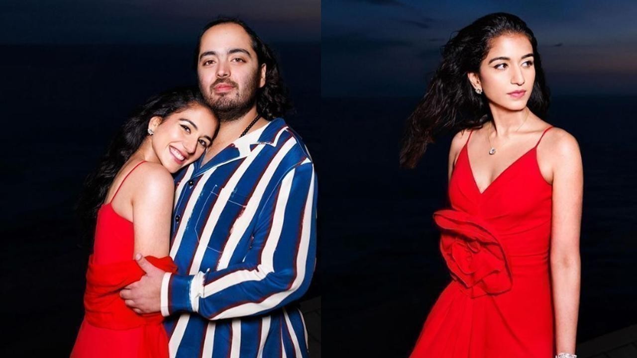 Radhika Merchant Stuns in Red Balmain Dress Alongside Anant Ambani on Pre-Wedding Cruise: Price Revealed Radhika Merchant Stuns in Red Balmain Dress Alongside Anant Ambani on Pre-Wedding Cruise: Price Revealed