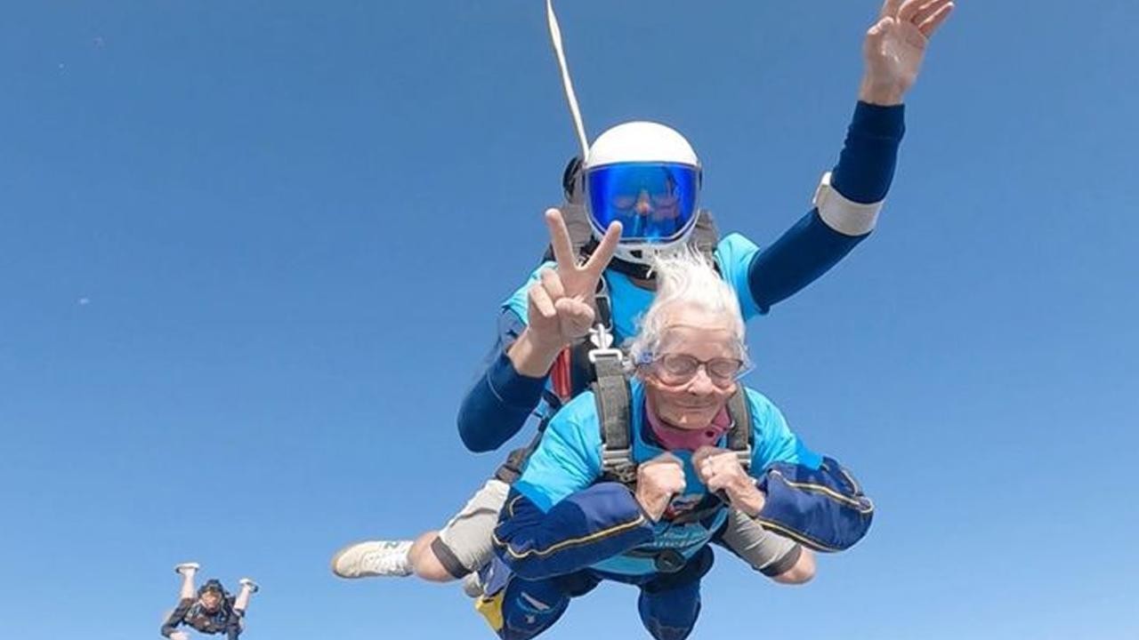 102-Year-Old Skydiver Speaks After Thrilling 7,000-Foot Jump