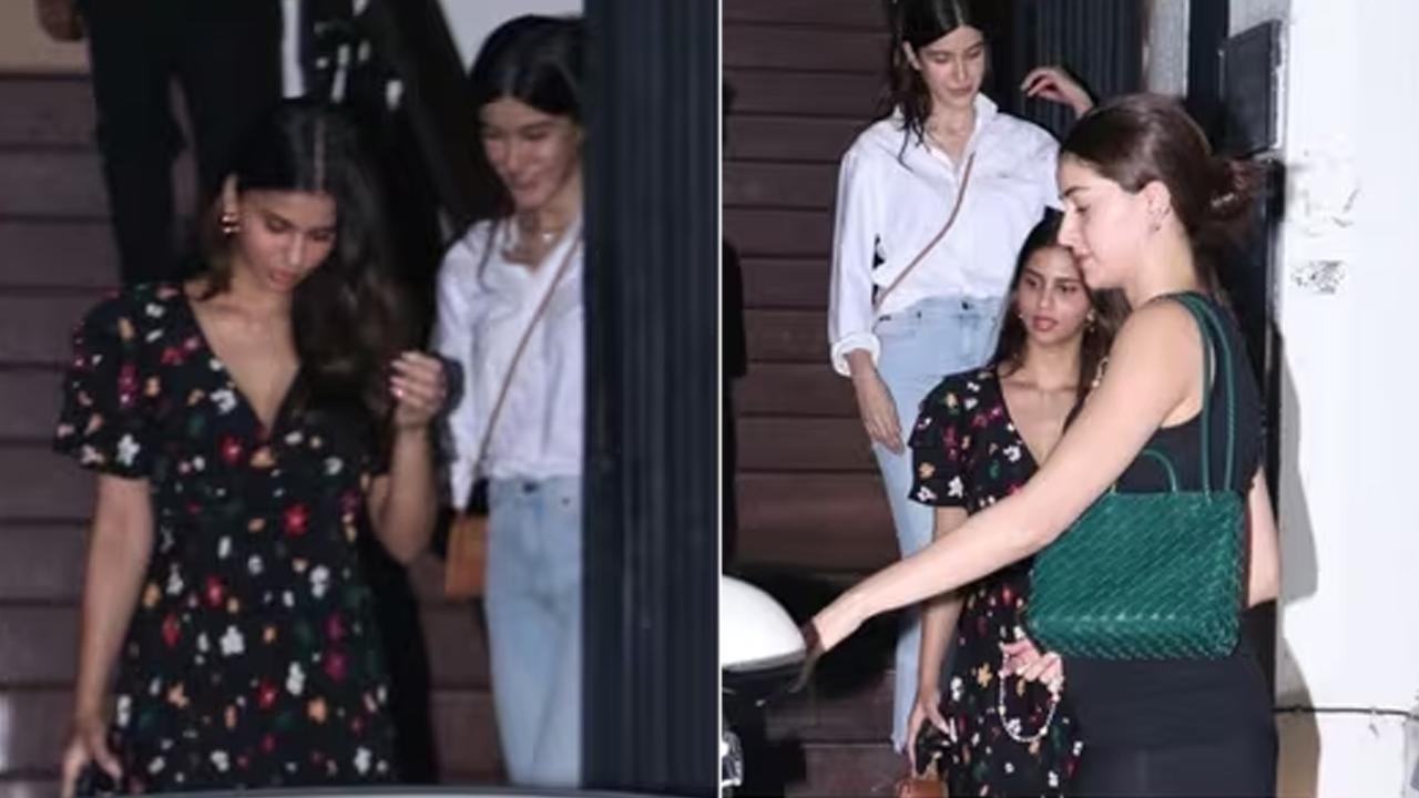 Suhana Khan, Ananya Panday, and Shanaya Kapoor Have a Stylish BFFs Night Out – Check Out Suhana's Floral Dress Cost