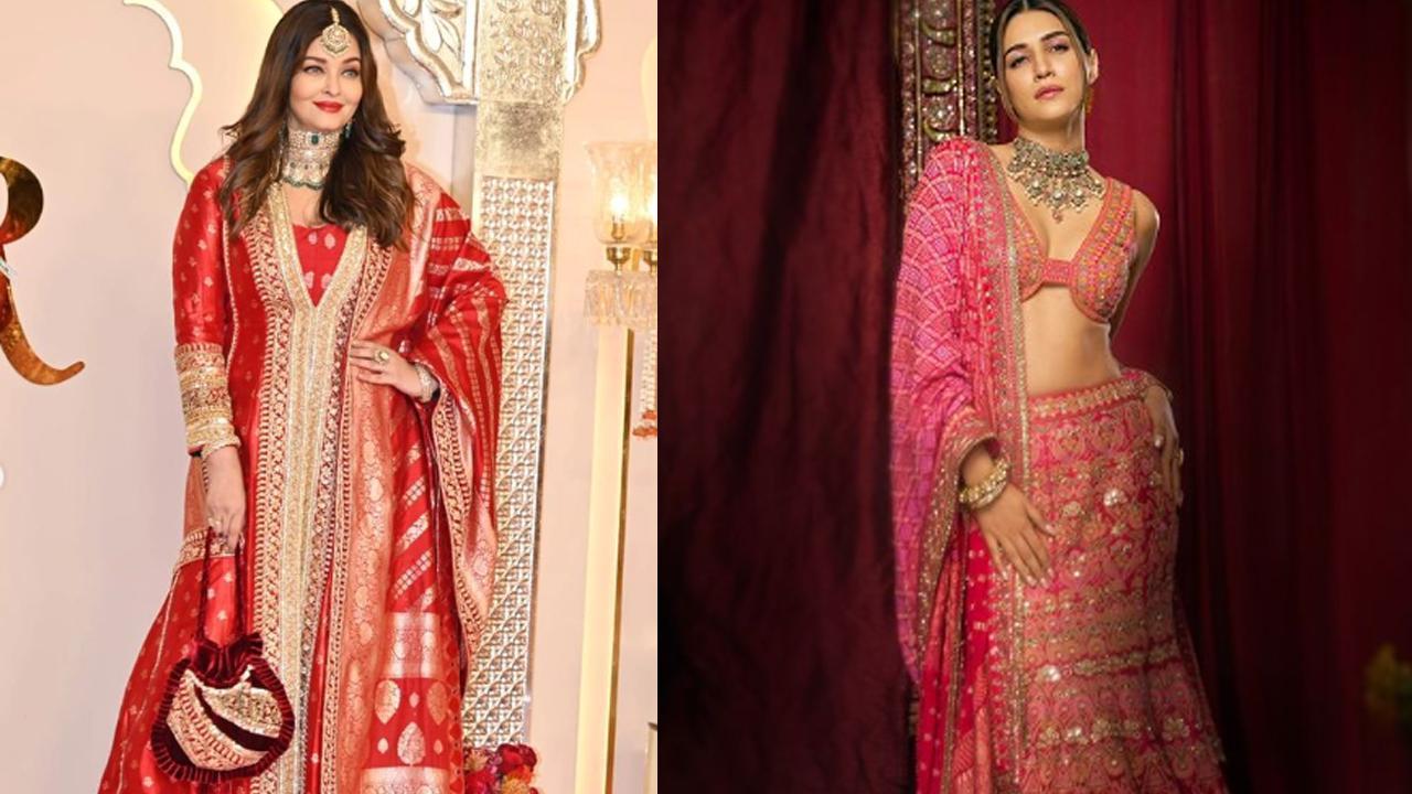 Kim K, Aishwarya Rai, Deepika Padukone, Katrina Kaif in Non-Bridal Dress at Ambani Wedding