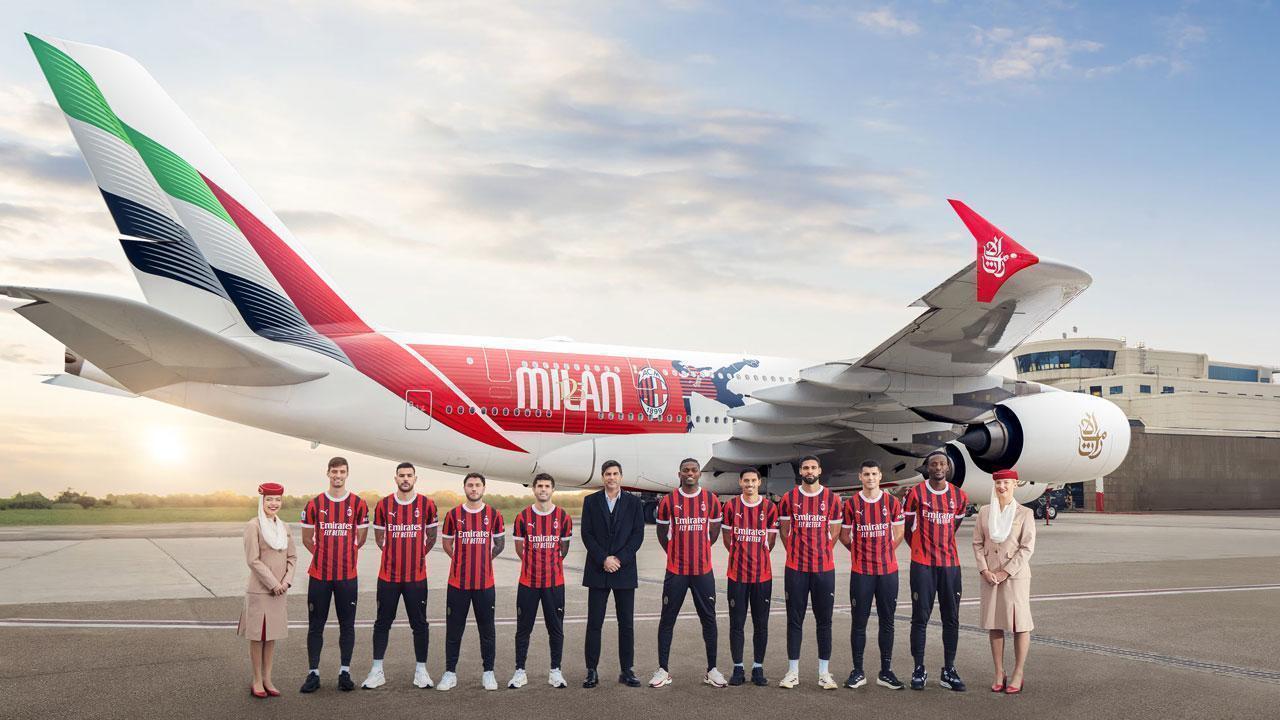 Emirates Debuts Special AC Milan Livery in Club’s Home City