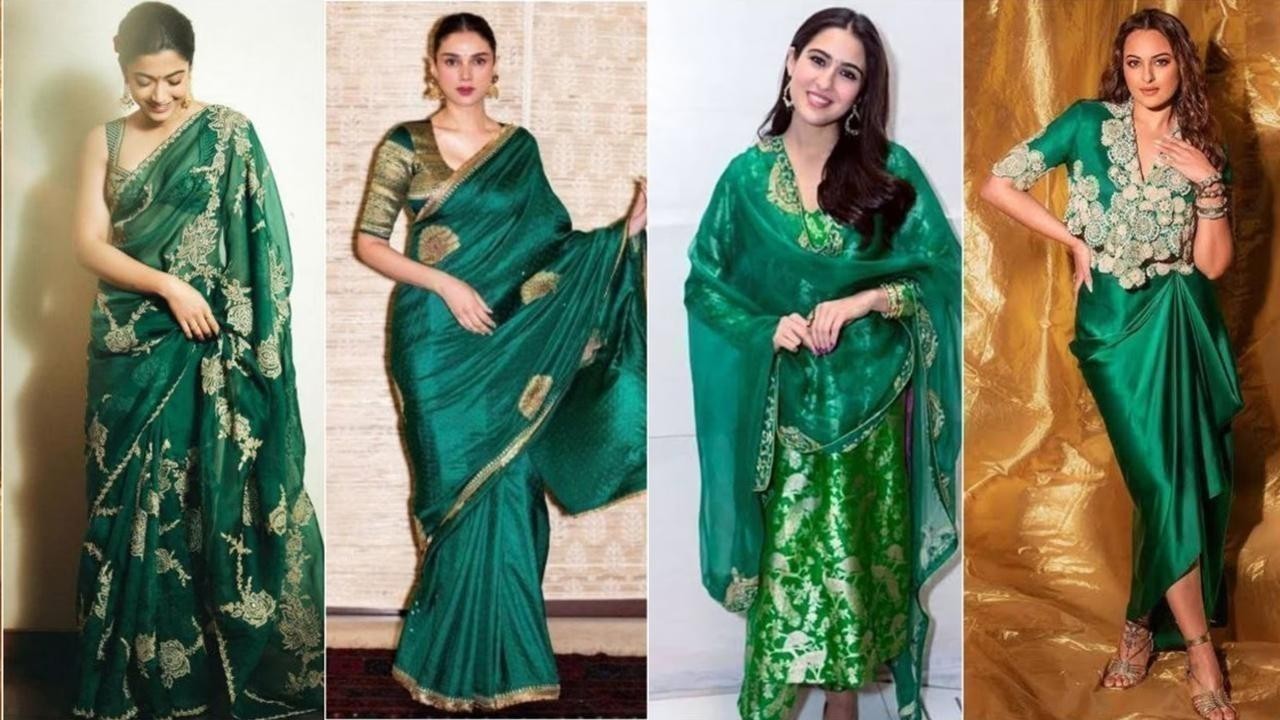 Bollywood Best Green Outfits for Hariyali Teej 2024: Sara Ali Khan to Sonakshi Sinha