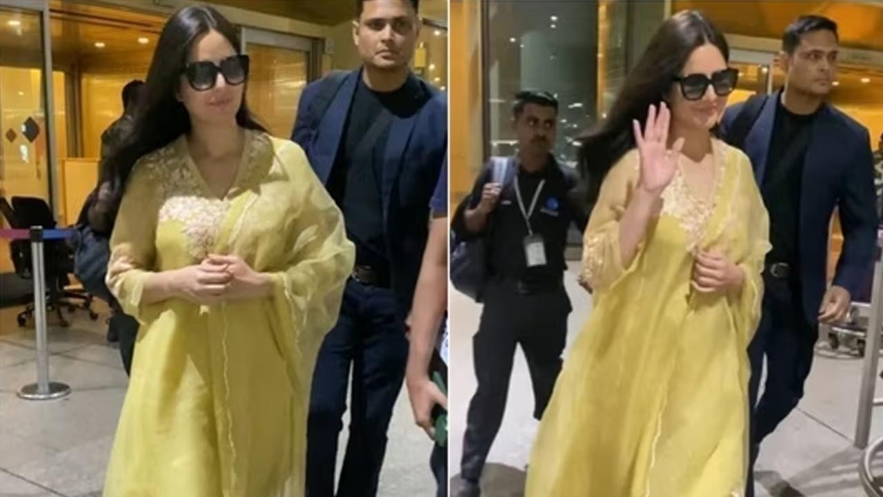 Katrina Kaif stuns in simple yellow suit and no makeup at airport post-Austria vacation