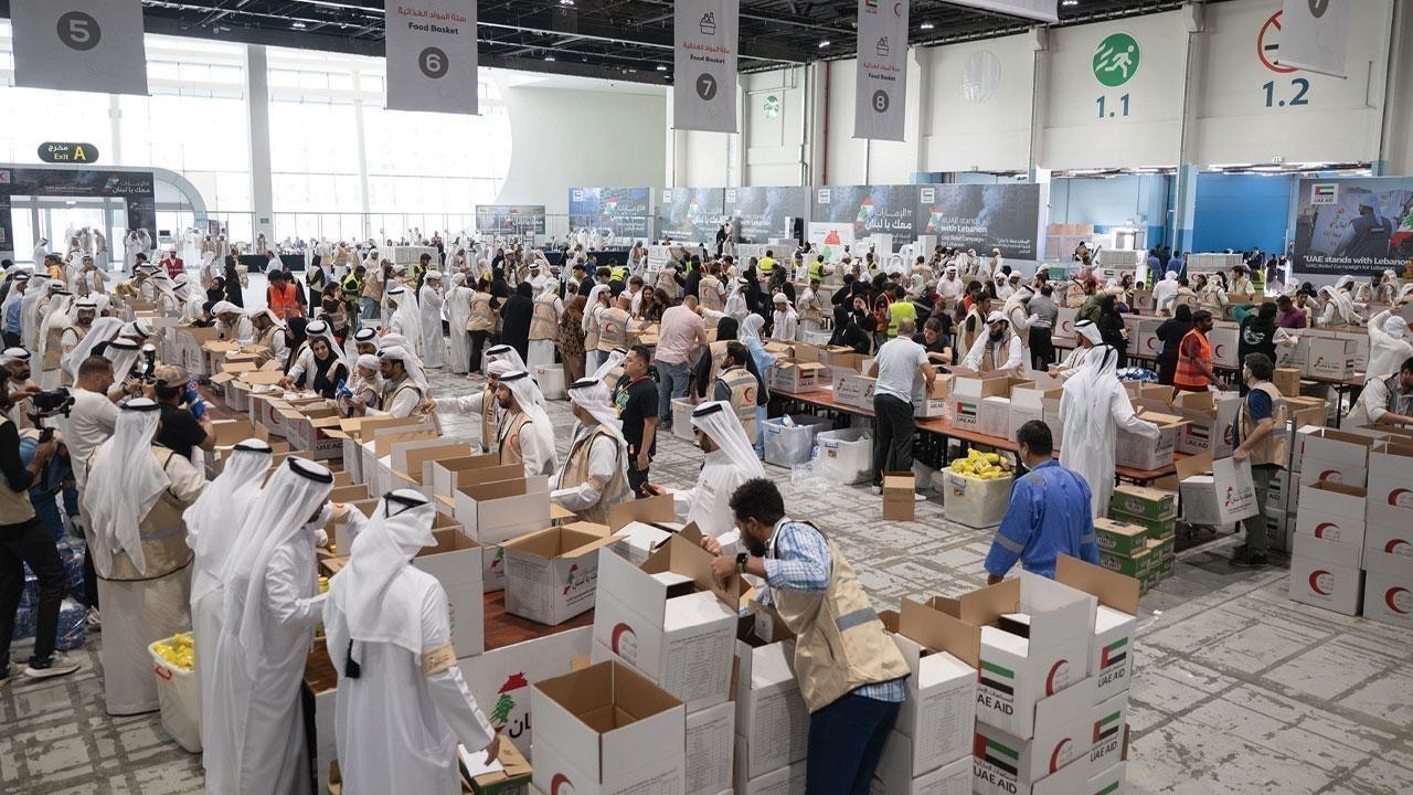 Hamdan bin Zayed  participates UAE's Humanitarian Campaign for Lebanon