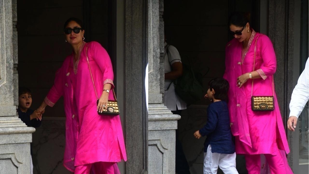 Kareena Kapoor Shines in ₹30k Rani Pink Kurta Set for Raksha Bandhan