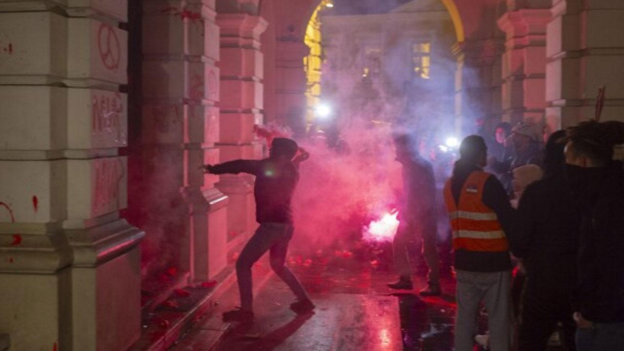 Police use tear gas to disperse protest over deadly canopy collapse