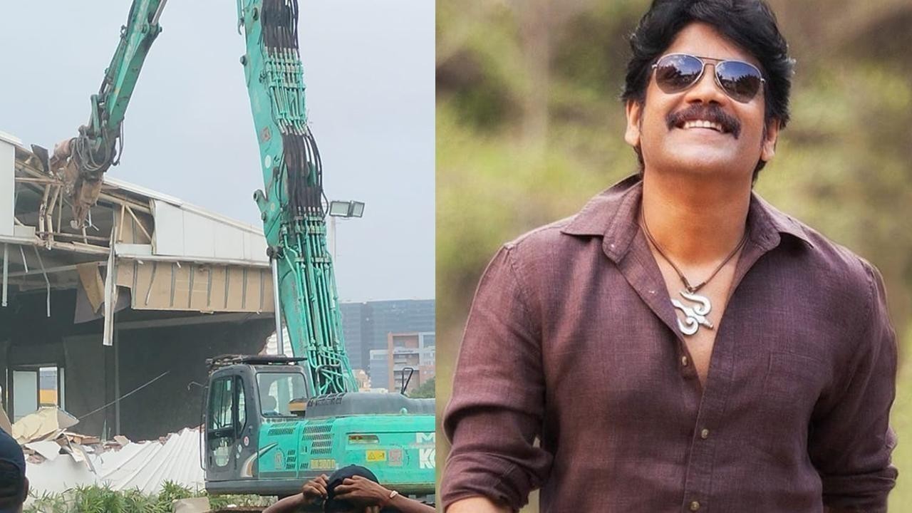 Bulldozer Demolition Targets Actor Nagarjuna's N-Convention Centre in Hyderabad