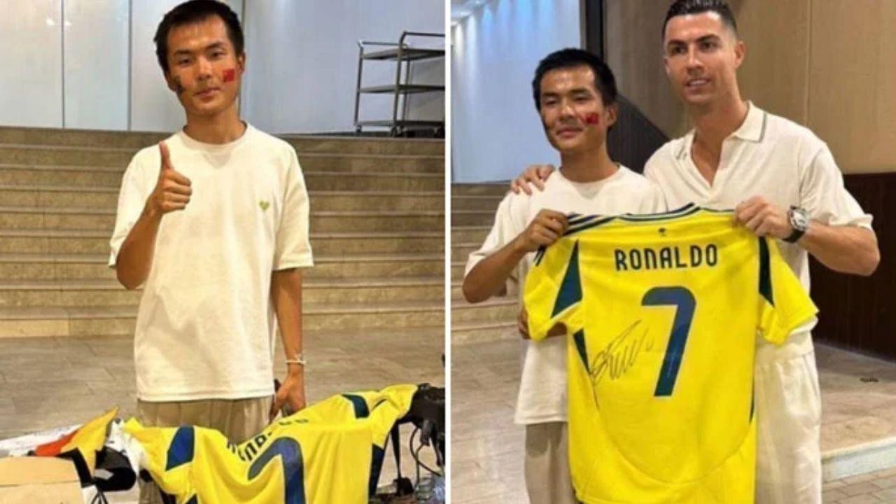 Super Fan Bikes 13,000 km From China to Meet Cristiano Ronaldo Super Fan Bikes 13,000 km From China to Meet Cristiano Ronaldo