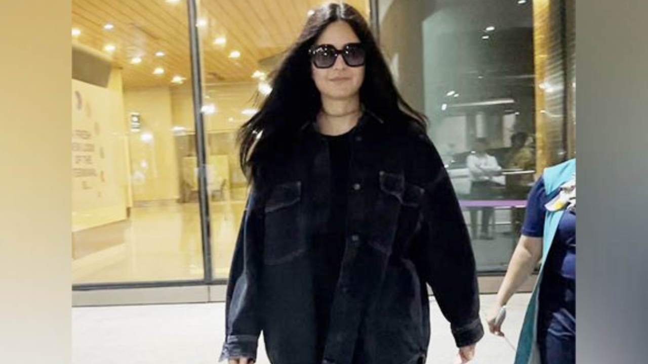 Katrina Kaif’s Airport Style in Denim Jacket and Pants is Winter Travel Goals