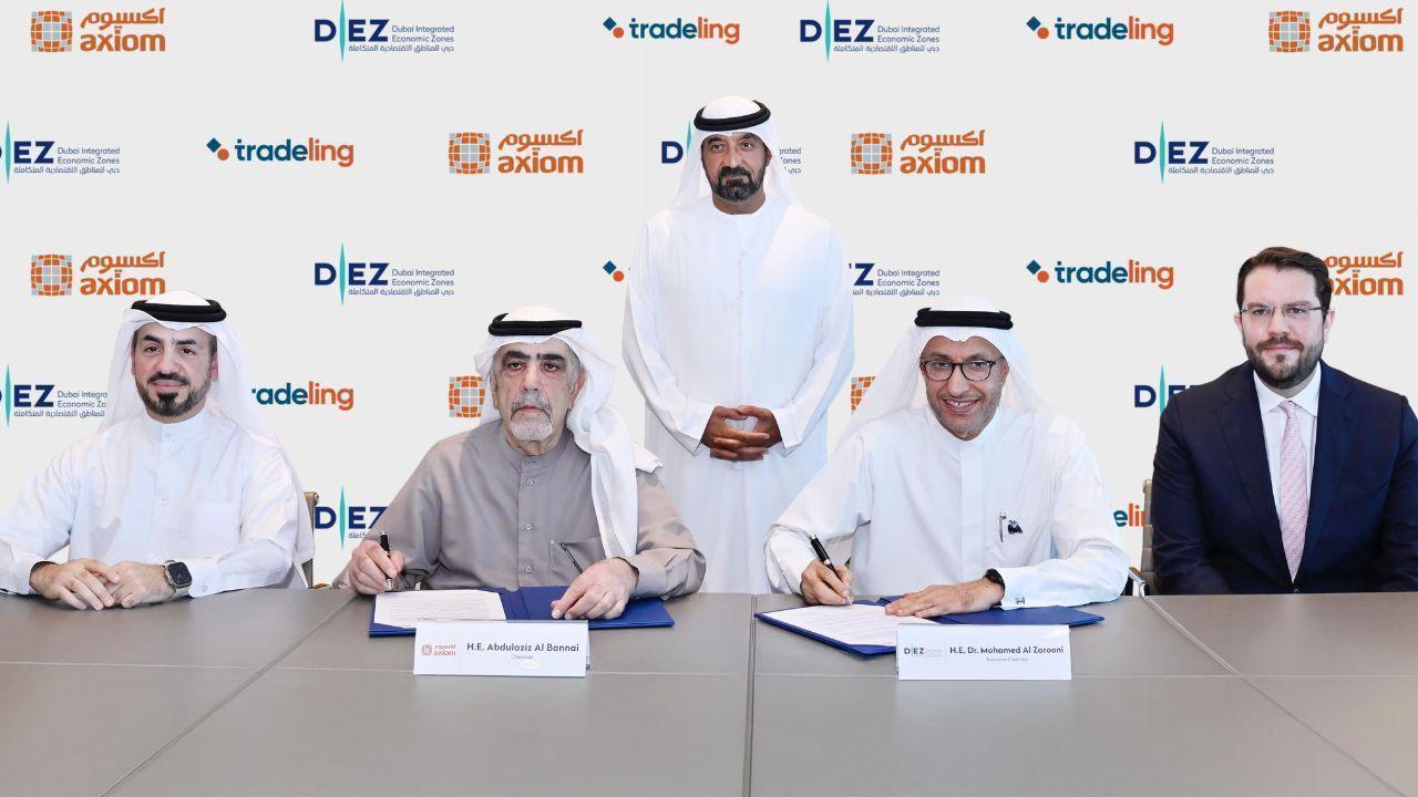 Ahmed bin Saeed Witnesses DIEZ's Tradeling Signing Deal to Acquire Axiom
