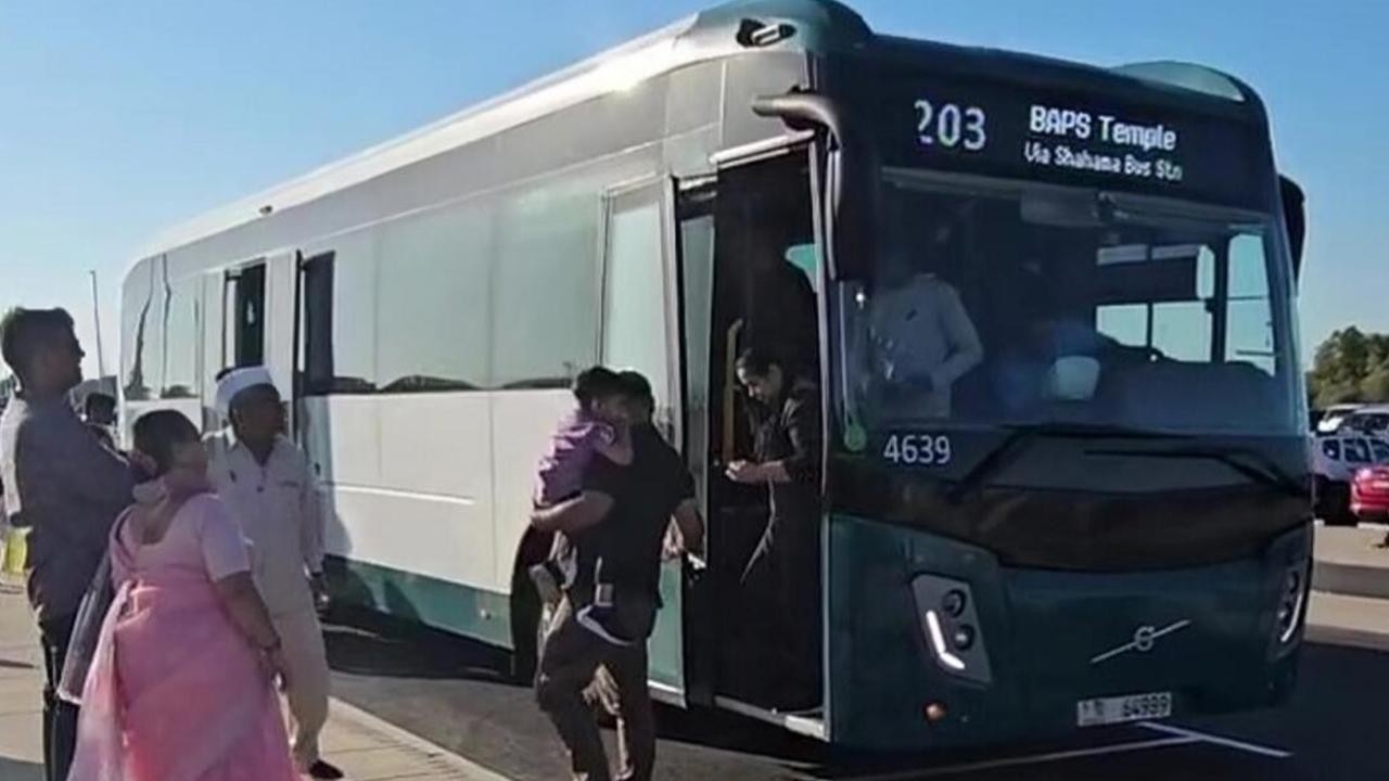 New bus service from Abu Dhabi city to BAPS Hindu temple launched.