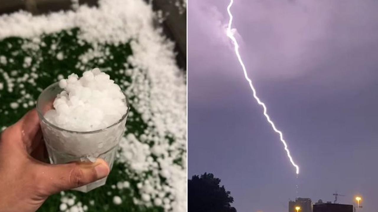 UAE Weather Alert: Hail in Al Ain, thunder, lightning, and rainfall in Abu Dhabi, Dubai, and other areas