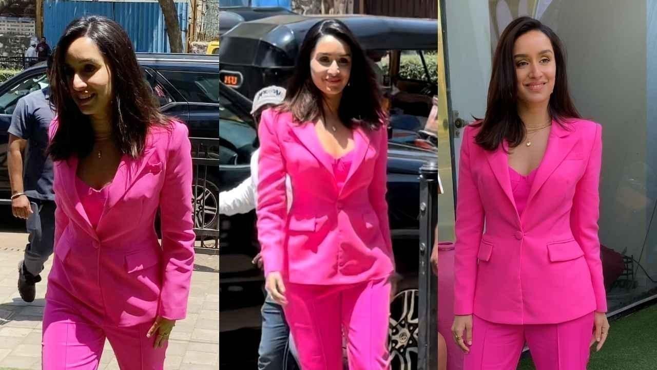 Barbiecore Reigns: Shraddha Kapoor's Vibrant Pink Pantsuit Makes a Bold Statement