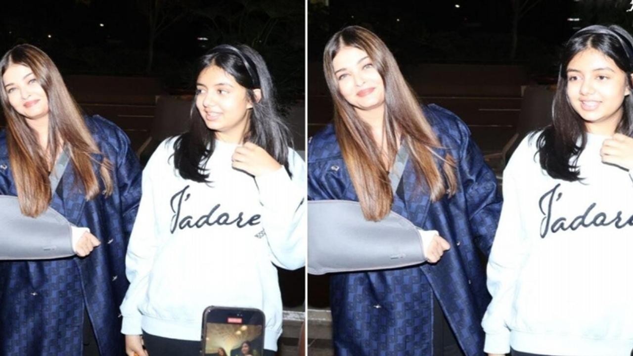 Aishwarya Rai Bachchan and Daughter Aaradhya Head to Cannes in ₹64k Navy Blue Trench Coat