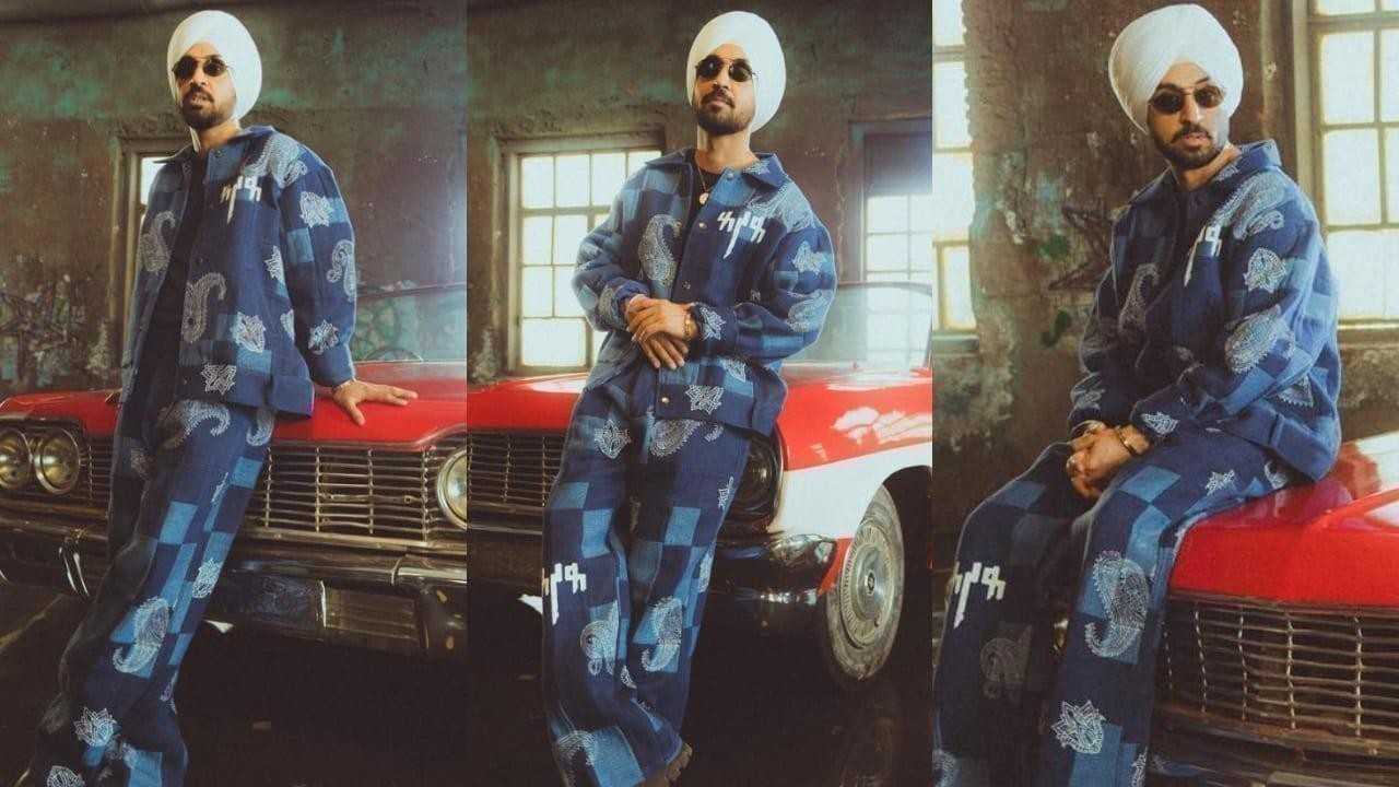Diljit Dosanjh flaunts denim-on-denim look with signature style.