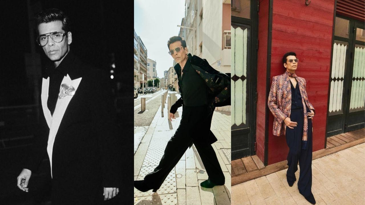 Karan Johar Turns Heads at Cannes 2025 in Rohit Bal Look.