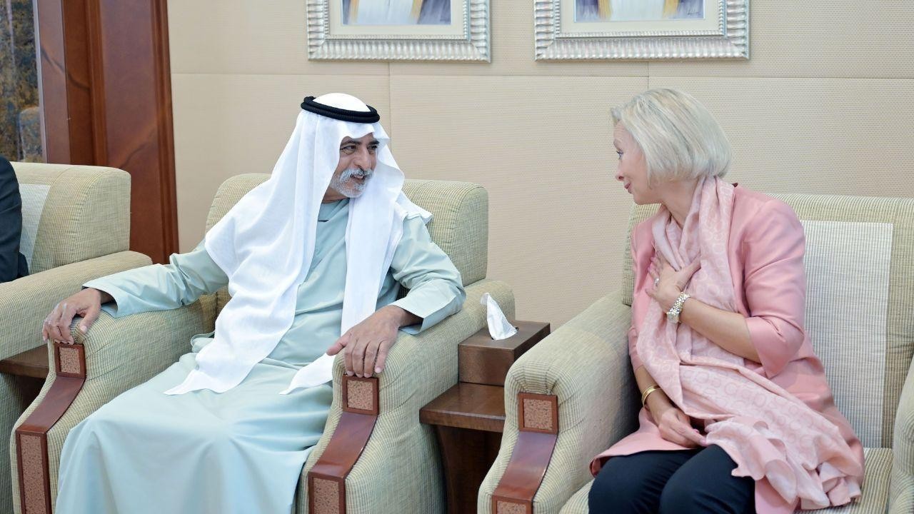 UAE Minister bids farewell to US envoy Martina Strong