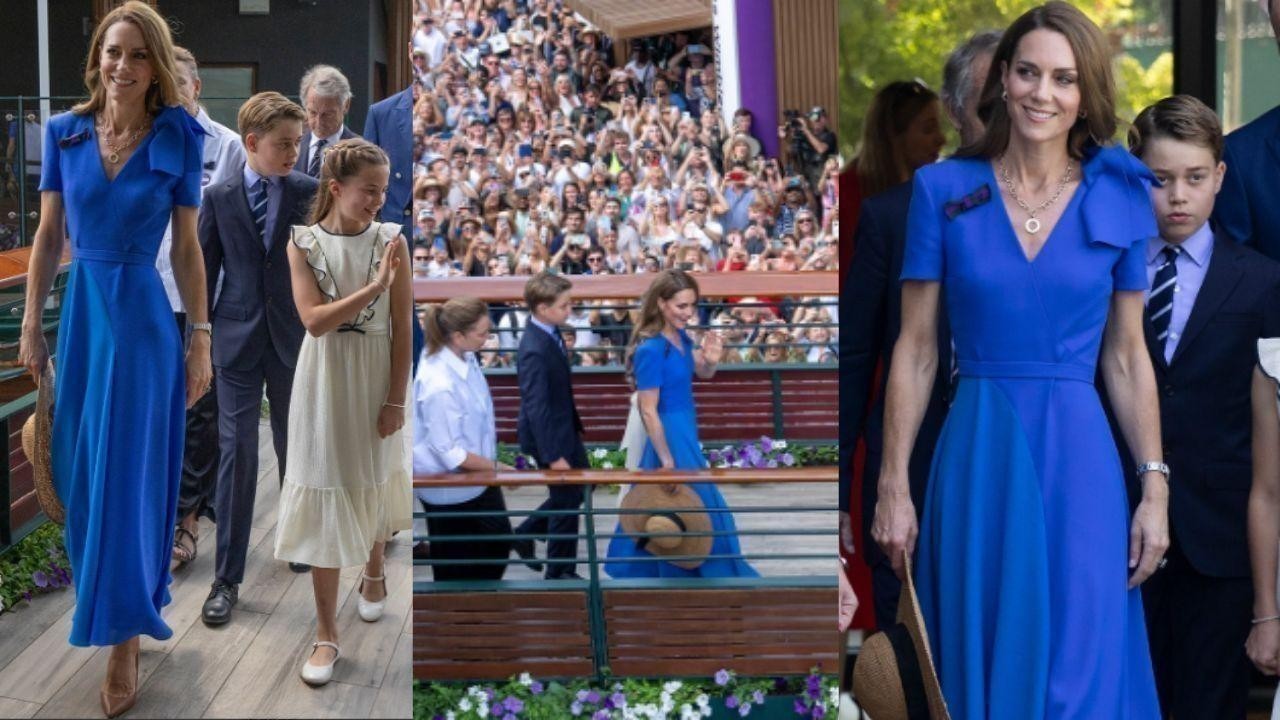 Kate Middleton Shines in Blue at Wimbledon Final with Family