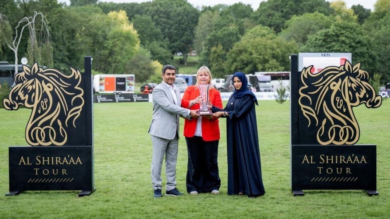 Sheikha Fatima Honored by British Showjumping at Hickstead