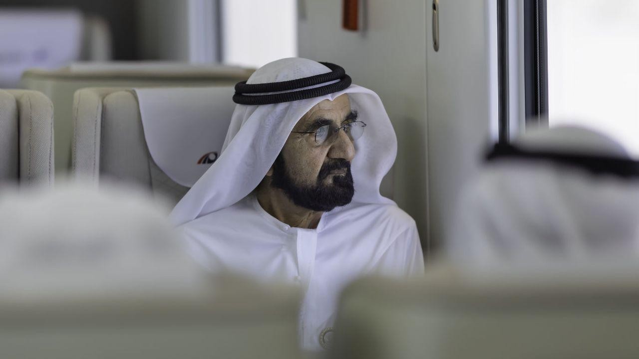 Sheikh Mohammed Rides Etihad Rail Passenger Train