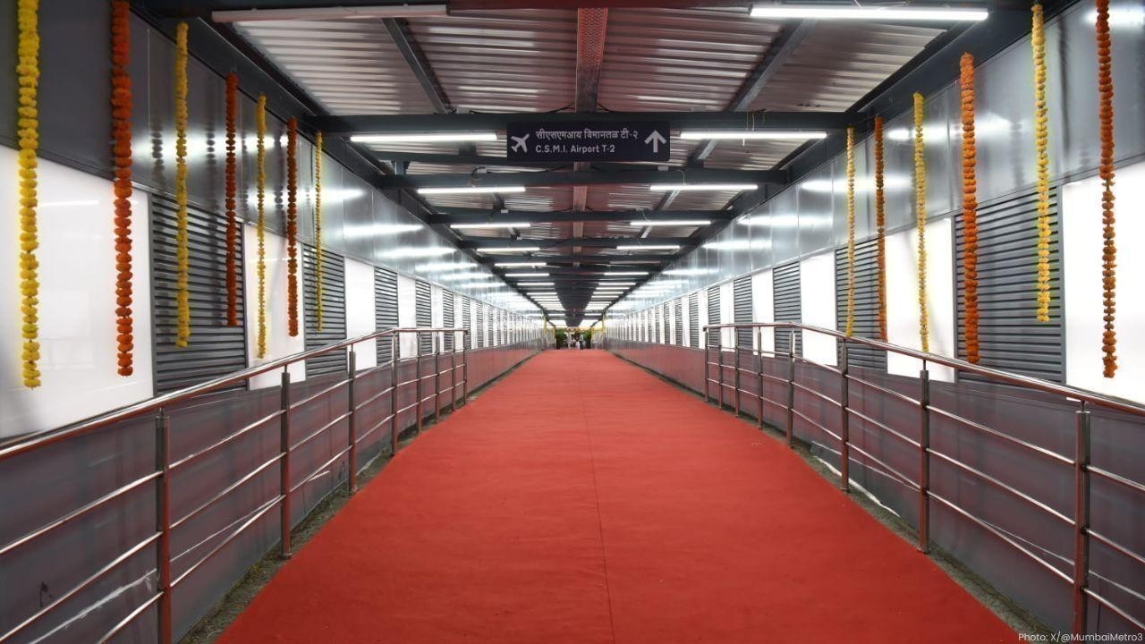New Foot Overbridge Eases Metro Access To Mumbai Airport T2