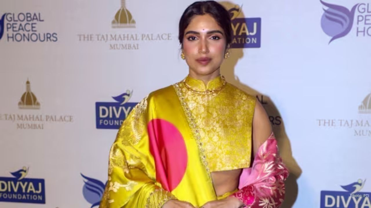 Bhumi Pednekar shines in elegant yellow saree at Global Peace Honours