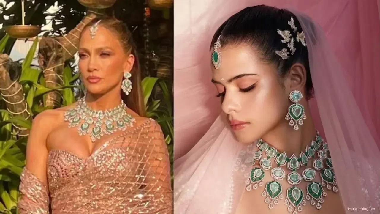 Jennifer Lopez Stuns in Manish Malhotra Saree at Udaipur Wedding