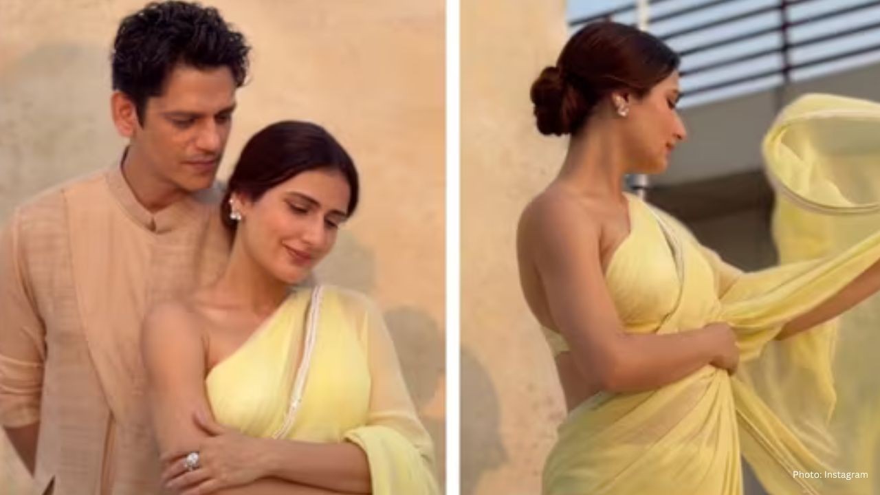 Fatima Sana Shaikh Dazzles in Yellow Saree at Gustaakh Ishq Screening in Mumbai