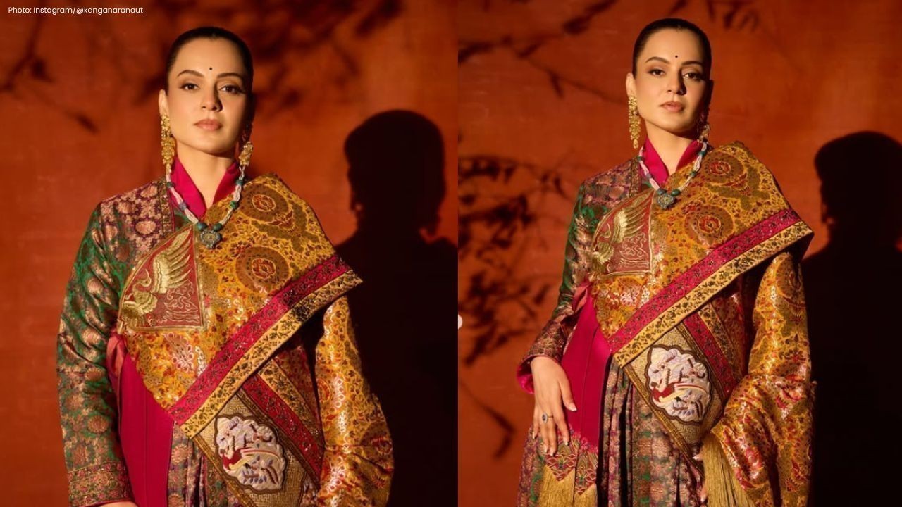 Kangana Ranaut Stuns in Traditional Ladakhi Attire at Winter Wedding