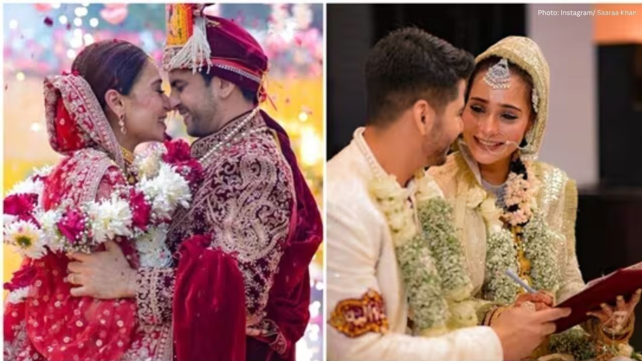 Saaraa Khan Ties the Knot with Krrish Pathak in Stunning Ceremonies